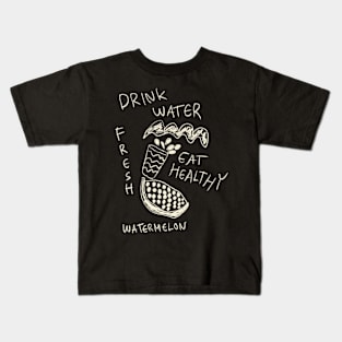 Drink Water And Watermelon Kids T-Shirt